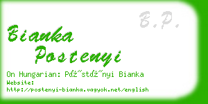 bianka postenyi business card